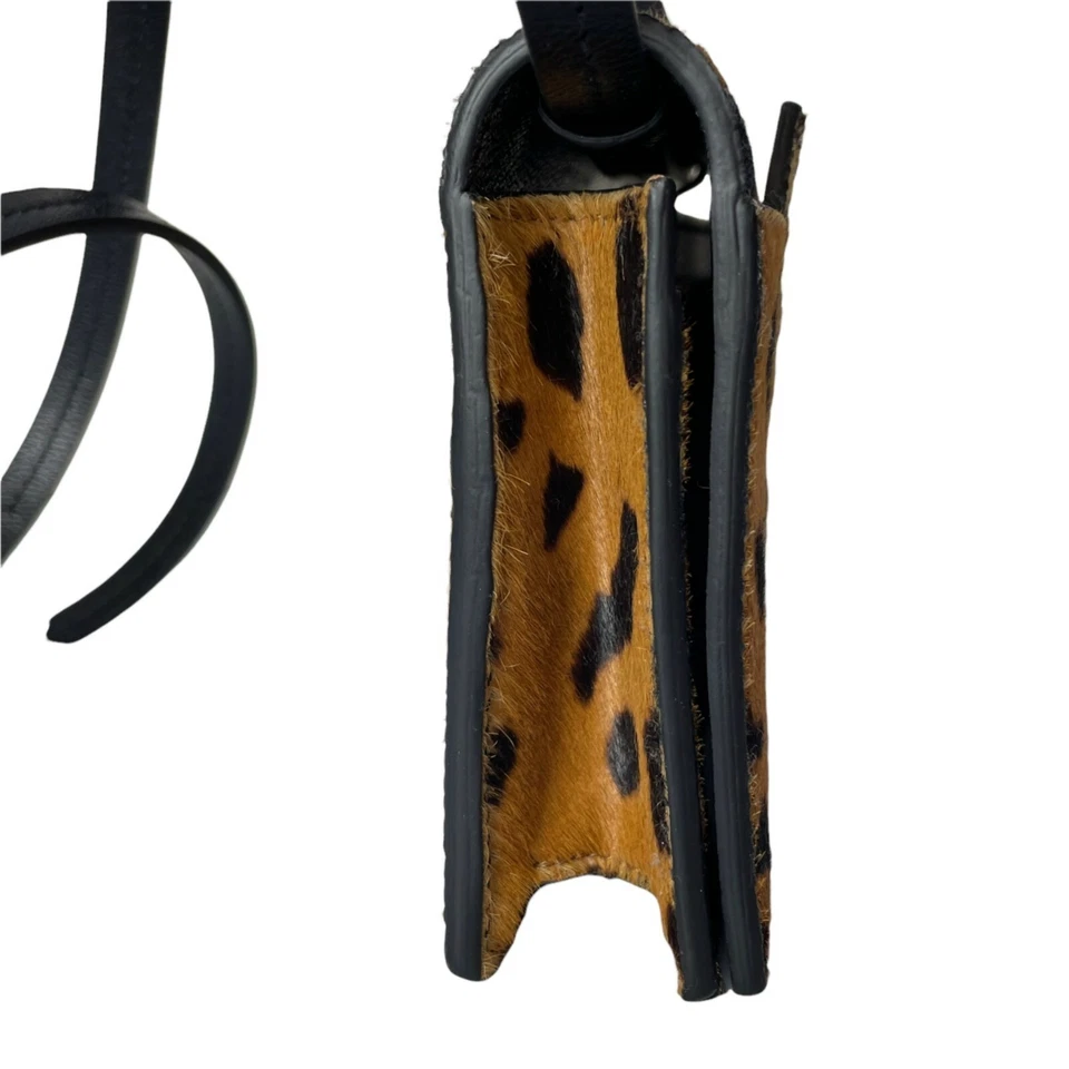 Bolso de hombro Charlotte Olympia gatito gato leopardo felino pelo de becerro marrón Foto 4 de 4