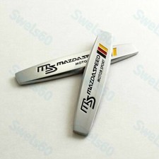 Jdm 2x Mazdaspeed Car Trunk Side Fender Door Emblem Badge Sticker Decal 3d Metal