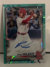 RYAN HOLGATE #CDA-RH 2021 BOWMAN DRAFT  - AQUA LAVA AUTOGRAPH REFRACTOR /199 1ST