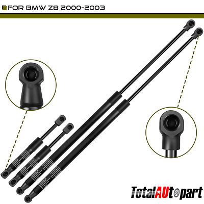 4Pcs Hood & Tailgate Lift Supports Struts for BMW E52 Z8 2000-2003 Convertible