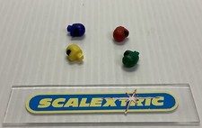 SCALEXTRIC 1970s / 1980s FULL HELMET DRIVER HEADS (ORIGINAL) 4 different colours