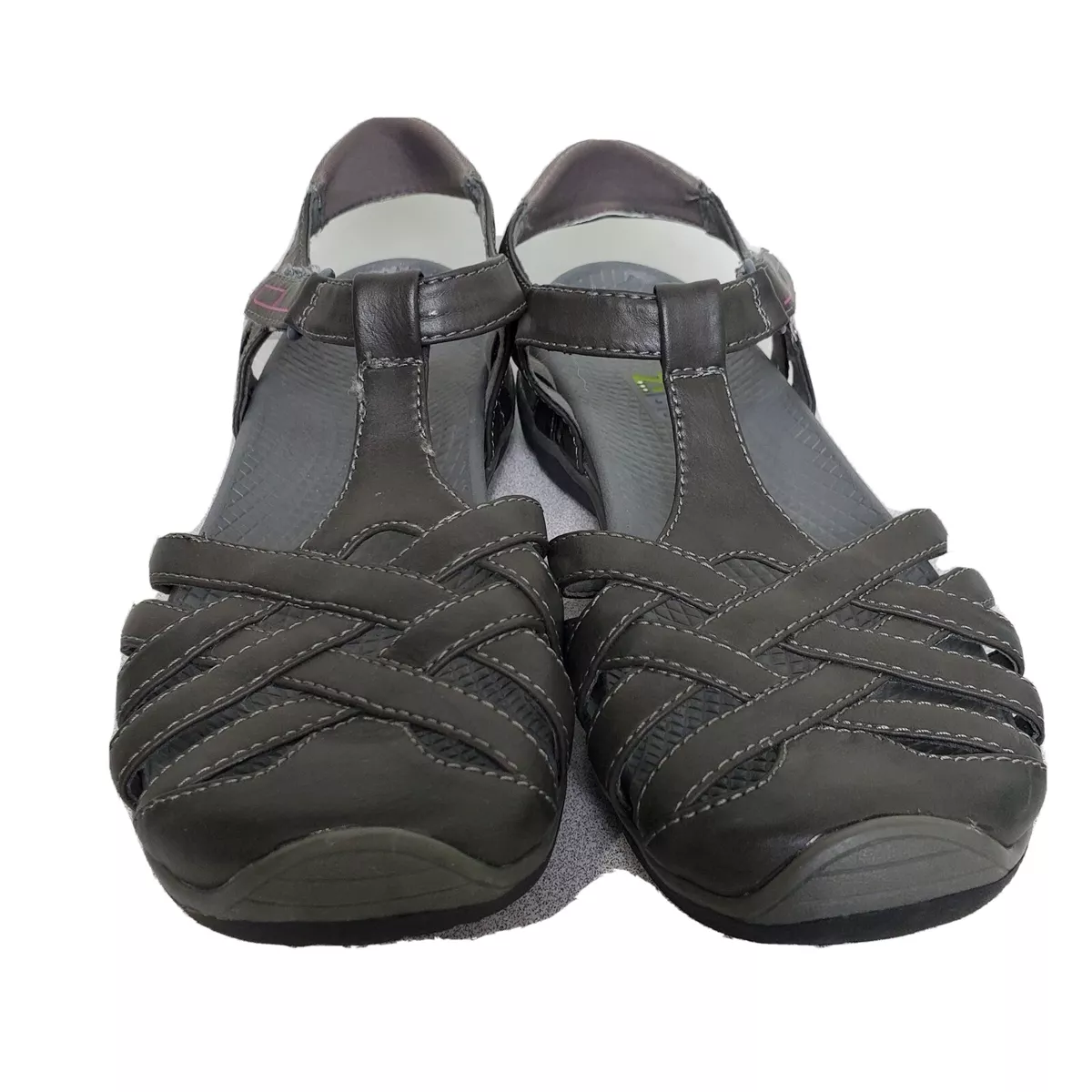 ZiBu Womens Beena Size 9M Casual Ankle Strap Gray Sandals