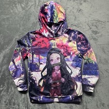 Anime Hoodie Nezuko Kamado Graphic Pullover Sweatshirt S Cosplay Multicolor AOP