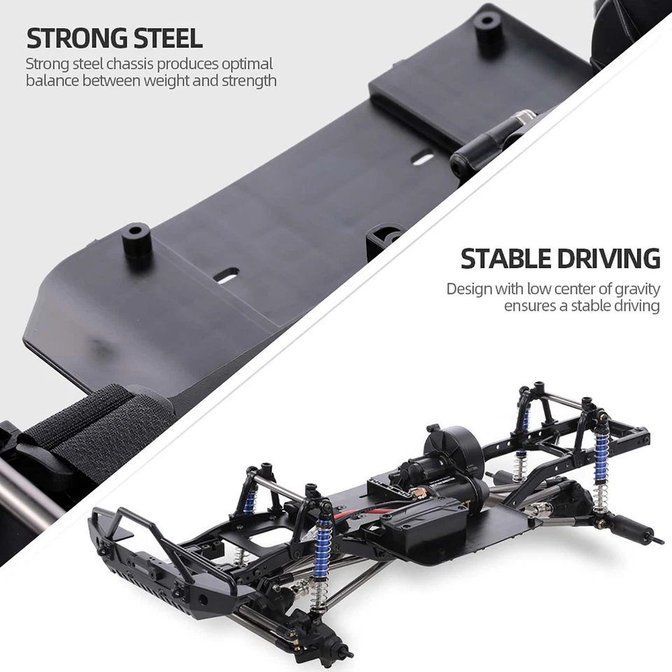 AUSTAR 313mm Wheelbase Chassis Frame for 1/10 AXIAL SCX10 II 90046 90047 RC Car - Image 4 of 4