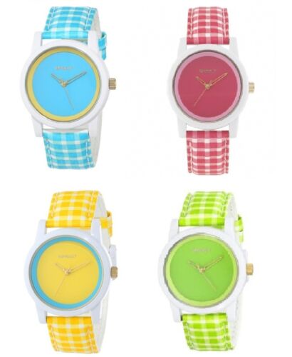 SPROUT BLUE,PINK,YELLOW,GREEN ORGANIC COTTON GINGHAM TYVEK BAND ECO WATCH ST5522