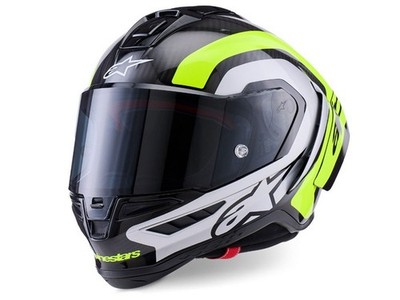 Alpinestars Supertech R10 Arius Carbon Integralhelm  (black silver yellow flour)