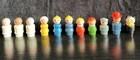 1970’s Fisher-Price Little People Vtg wooden Peg Figures Lot of 11