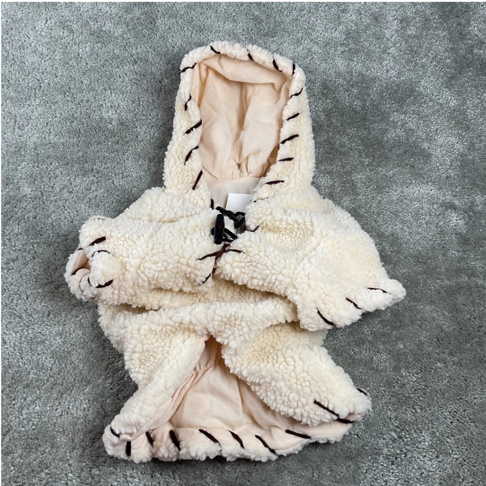 Уютный домашних животных собак Куртка Пальто искусственного меха с капюшоном переключения застежки большой - Изображение 2 из 4