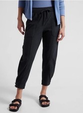 Athleta Farallon Weekender jogger Pants. Black. Sz Small. Adjustable ankle