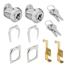 2 PCS File Cabinet Lock Replacement Kit HON F24 F28 2185 Drawer Key Hardware