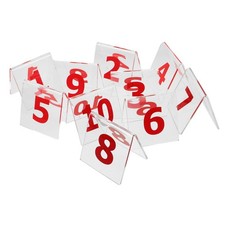  10pcs Acrylic Table Numbers 1-10: Double Sided Numbered Tent Cards Small