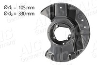 Spritzblech Ankerblech Vorderachse Links FÜR BMW 5 (E34) - AIC 57126
