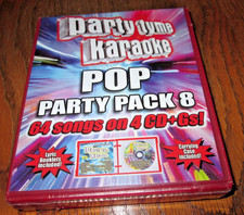 PARTY TYME KARAOKE POP PARTY PACK 8 60 SONGS ON 4 CD G'S NEW SEALED