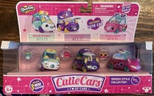 Shopkins Cutie Cars Diecast Set of 3 QT2-29 QT2-30 QT2-31 New Sealed