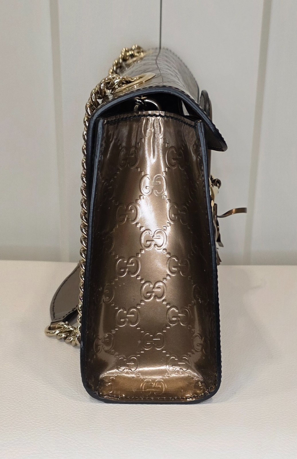 Gucci GCC Exclusive Horsebit Gold Python Mini Sho… - image 4