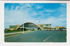 GLASS HOUSE RESTAURANT over WILL ROGERS TURNPIKE, VINITA, OK. – 1950s Postcard