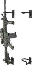 Gun Rack Wall Mount Metal Shotgun Rack Indoor Adjustable Rifle Storage Holder W/