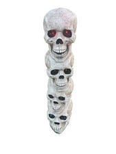Stacked Skulls Sound LED Eyes Halloween Decor 41  Rare 955184 w/ Box