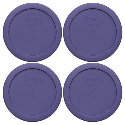 Pyrex 7201-PC 4-Cup Twilight Purple Replacement Lids (4-Pack) - Made in USA