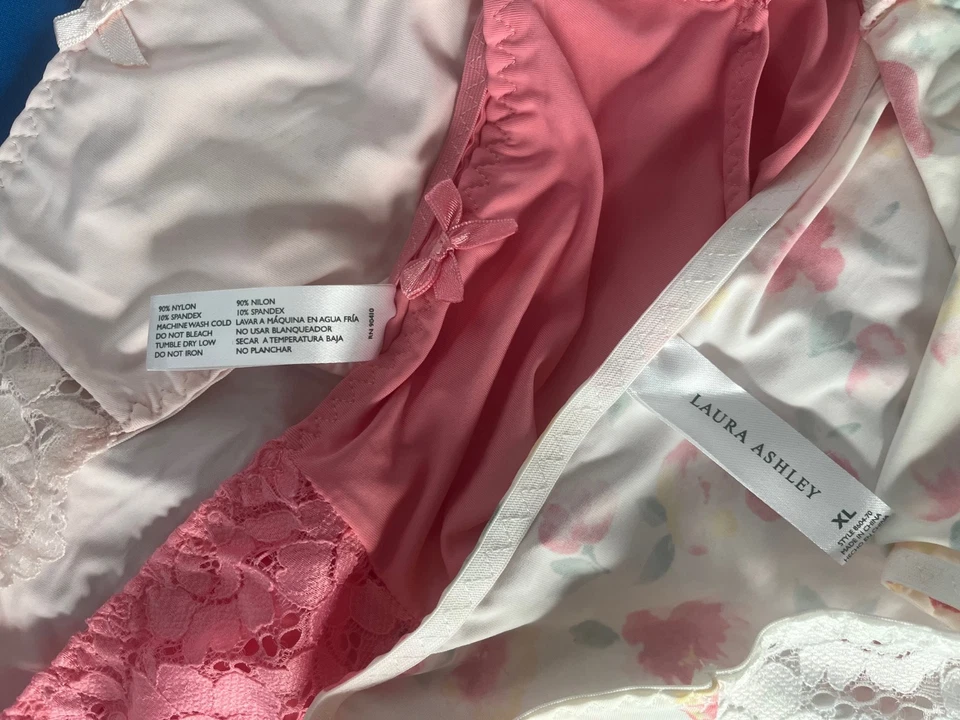 Paquete de 3 bragas de bikini de spandex de nailon Laura Ashley XL nuevas con etiquetas Foto 2 de 3
