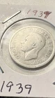 1939 King George , Canadian Quarter, 25 Cents