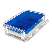 La Canasta Set, Canasta Card Holder Tray with 2 Decks of Playing Cards in Acr...