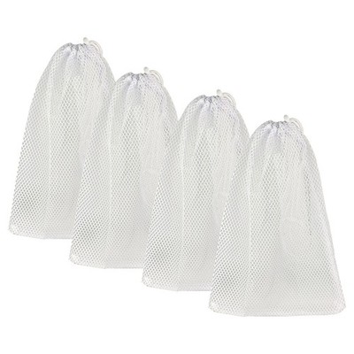 Nylon Mesh Chum Bag Fishing Bait Bag with Drawstring 4 Pack