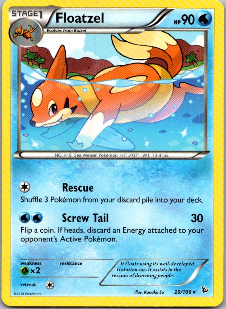 Floatzel Rare XY - Flashfire 29/106 LP