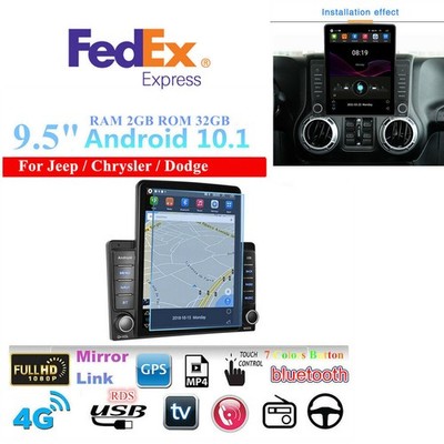 9.5''For Android 10.1 2+32GB Car Stereo Radio GPS For Jeep Wrangler Unlimited US