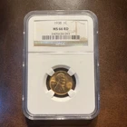 1938 Lincoln Cent Wheat Penny RD BU Gem NGC MS66 RED