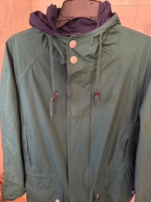 Super Rare Vintage Men's Nautica 90s Hunter Green Hooded Field Sailing Jacket M