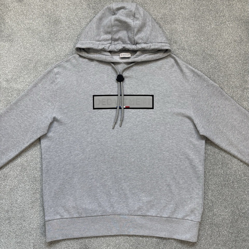 Moncler Department Hoodie Grey Size XL Fits XXL 100% Authentic