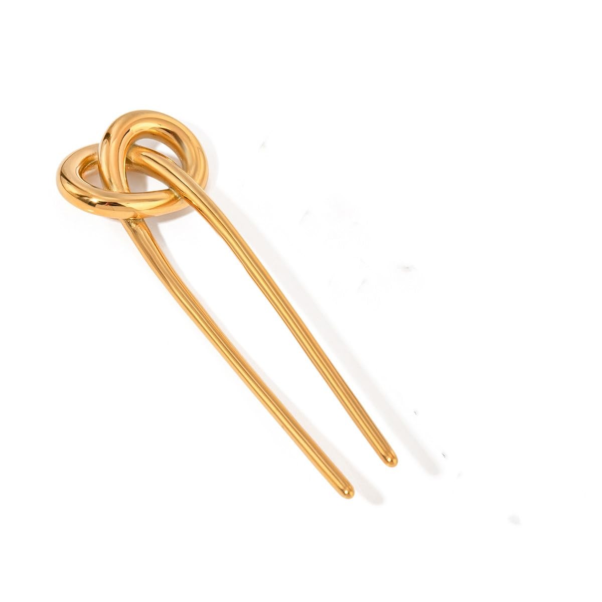 Vintage French Gold Hairpins - Elegant Metal Hair Sticks for Buns & Updos