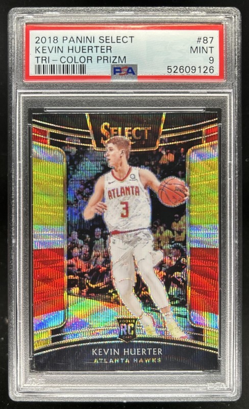 2018-19 Panini Select Kevin Huerter RC Tri Color Prizm Concourse #87 PSA 9