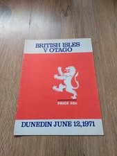 Otago v British Lions 1971 Rugby Programme
