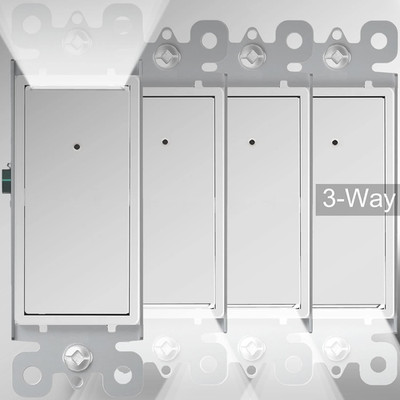 3 Way Light Switch with Night Light-Easy to Install-No Neutral Required,Illumina