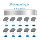 30PCS Shim Stock Assortment,304 Stainless Steel Strips,10 Sizes Thin Metal Shims