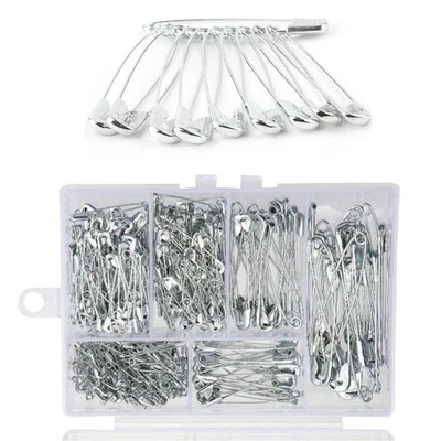 300x Safety Pins Assorted 6 Size For Sewing Crafting Tailoring Clothing Repair - Image 1 of 4