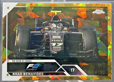 2023 Topps Chrome Sapphire Formula 1 F1 Brad Benavides Gold 04/50 #141