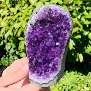 3.04LB Natural Amethyst geode quartz cluster crystal specimen Healing