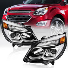 Headlight Assembly Compatible for 2016 2017 Chevy Equinox Replacement Halogen He