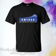 New Clothing Shirt Amtrak Funny Train Logo Tshirt Made In Usa