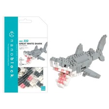 Bandai Great White Shark Mini Building Block Figure Building Kit Game Pixel Animal Figures Building...