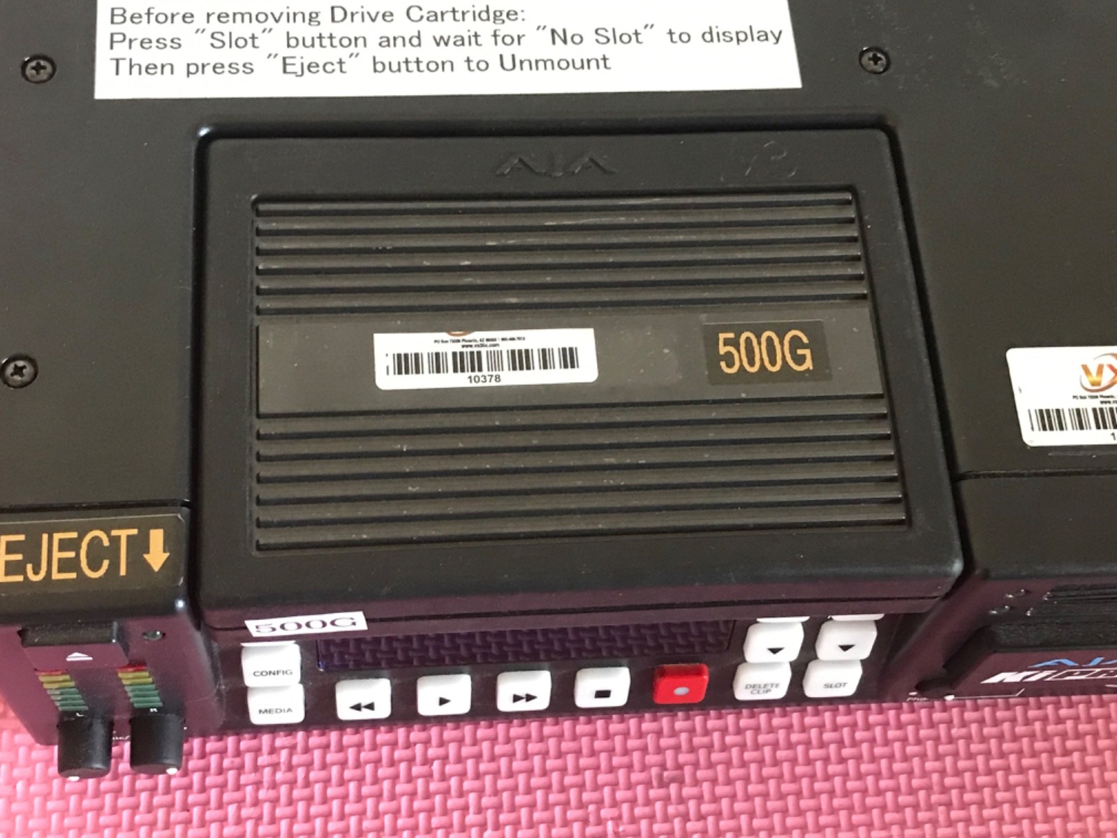 AJA Ki Pro File-Based HD/SD Video Recorder and Player w/PS & KI-STOR500 500GB HD