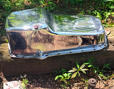 1955-79 Sbc Small Block Chevy V8 Stock Oil Pan 283 305 307 327 350 Chrome Steel 1955-79 Sbc Small Block Chevy V8 Stock Oil Pan 283 305 307 327 350 Chrome Steel