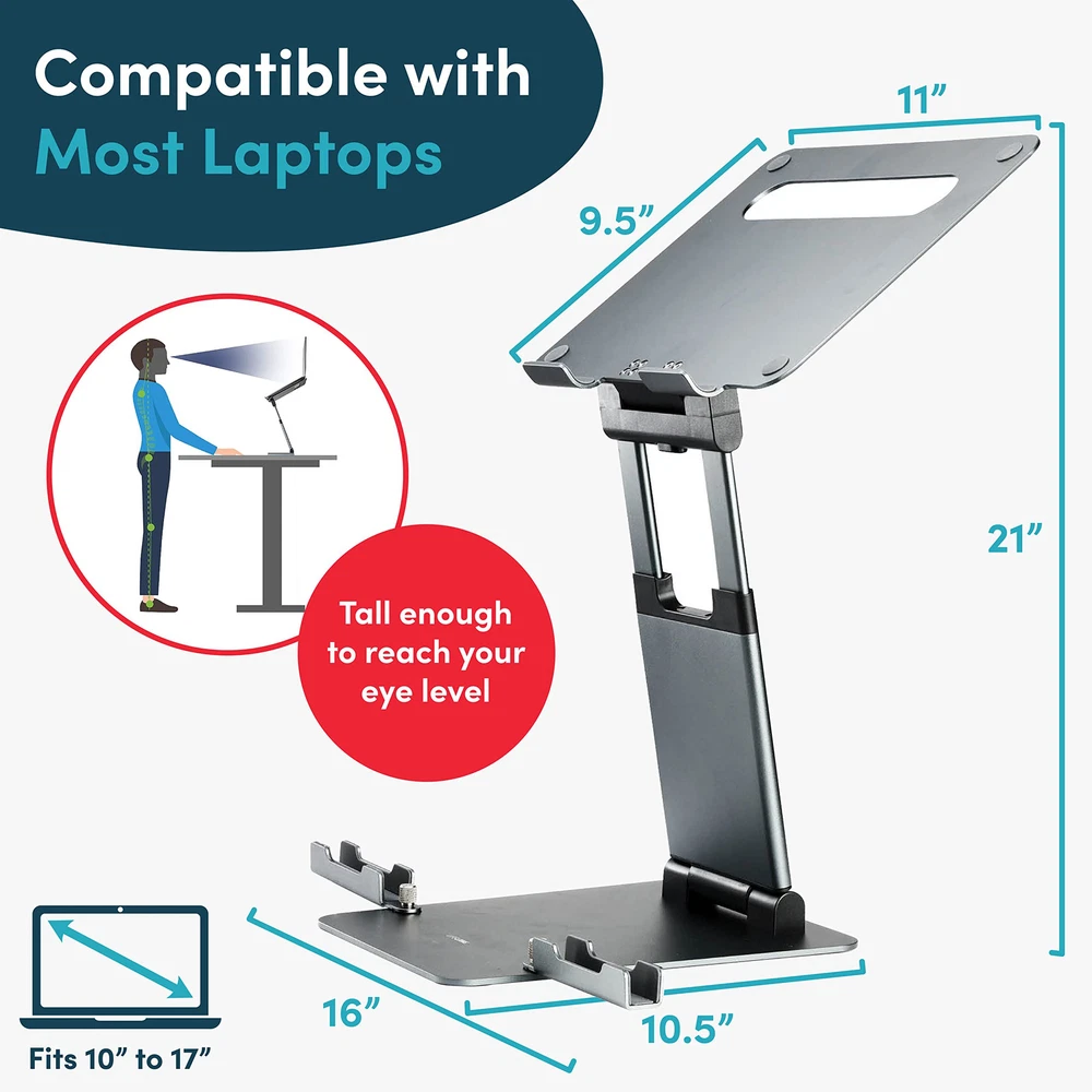Laptop Stand Desk Adjustable Height up 20 Laptop Riser Computer Pulpit Stand
