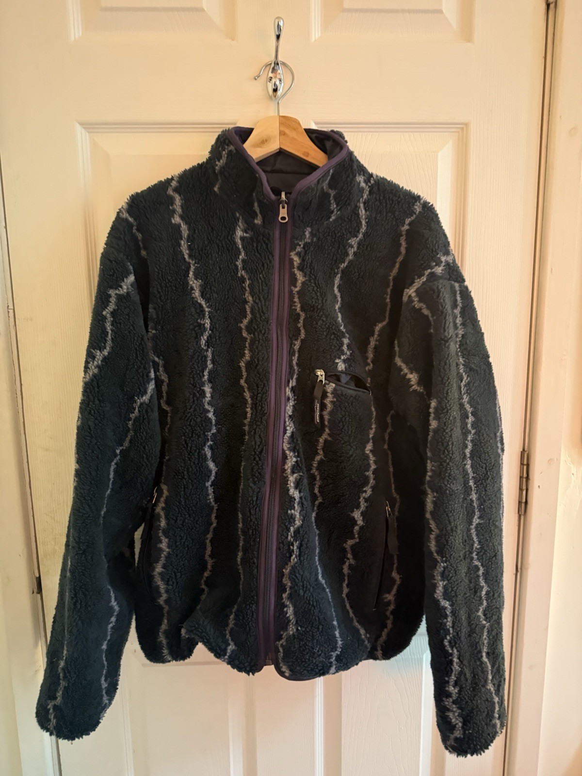Patagonia 1997 Vintage glissade thunder sherpa fleece reversible jacket Green image 4