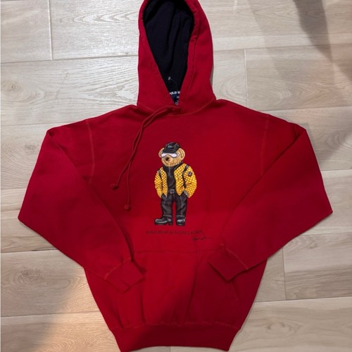 Vintage RARE 90s Polo Sport Ralph Lauren Polo Bear Hoodie Men’s Size Small - Image 1