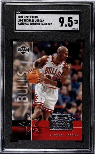 SGC 9.5 2004 UPPER DECK #UD-8 MICHAEL JORDAN NATIONAL TRADING CARD DAY CARD