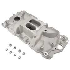 For Sbc Chevy V8 305 327 350 400 57-86 Satin Aluminum Dual Plane Intake Manifold For Sbc Chevy V8 305 327 350 400 57-86 Satin Aluminum Dual Plane Intake Manifold